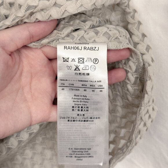 Giorgio Armani Textured Honeycomb Knit Sleeveless Top - Picture 6 of 6